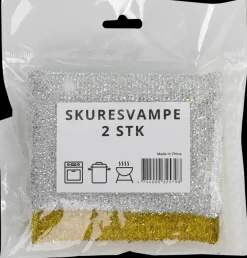 Best Skuresvamp guld og sølv 2-pak Rengøringsartikler