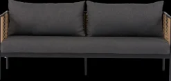 Discount Sofasæt NANA 4 dele - Sort/grå Havemøbelsæt