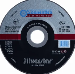 Clearance Skæreskive Ø125 x 2,5 mm 10 stk. Skære- Og Slibeskiver