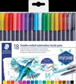 Hot Design Journey Dobbelttusser brush 18pak Kontorartikler|Øvrige Hobbyartikler