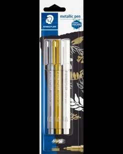 Online Pen metallic 3-pak Kontorartikler