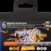Sale Pensel tusch pigmentart grå/gul 6-pak Øvrige Hobbyartikler