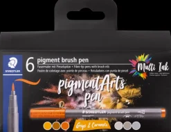 Sale Pensel tusch pigmentart grå/gul 6-pak Øvrige Hobbyartikler