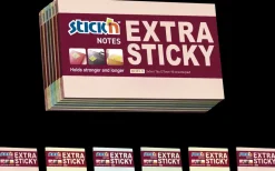 Sticky notes 76x127 mm 6 blokke - pastel farver Kontorartikler
