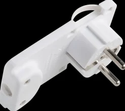 Discount Stikprop schuko vinkel flad - hvid Stikpropper