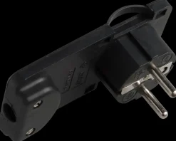 Best Stikprop schuko vinkel flad - sort Stikpropper