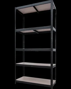Best Stålreol med 5 hylder 180 x 90 x 40 cm Stålreoler