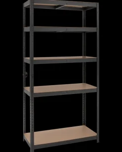 Best Stålreol med 5 hylder 180 x 90 x 40 cm Stålreoler