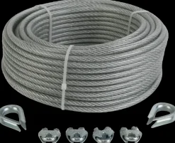 Hot Stålwiresæt Ø6 mm 25 meter PVC Øvrige Monteringsbeslag