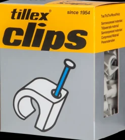 Skrueclips 18-22 mm - hvid Kabelclips