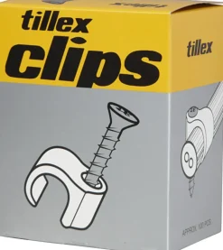 Skrueclips 7-10 mm - hvid Kabelclips