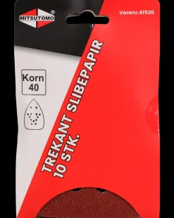 Trekant slibeark K40 10-pak Slibeartikler