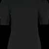 Sale T-shirt med pufærmer - Sort T-Shirts Og Skjorter