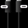 USB-C til USB-C 0,5 meter - sort Usb-Kabler