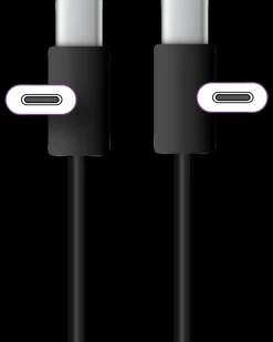 USB-C til USB-C 0,5 meter - sort Usb-Kabler