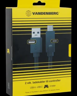 Online Controller opladerkabel 2-pak 4 meter Usb-Kabler