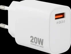 Sale Quick lader USB-A 20 W Mobiltilbehør