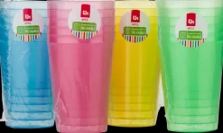 Vandglas 25 cl genanvendelig 6-pak - assorteret Service Og Bestik