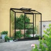 Hot Vægdrivhus Altan 3 sort med 3 mm glas Vægdrivhuse