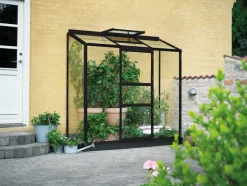 Hot Vægdrivhus Altan 3 sort med 3 mm glas Vægdrivhuse