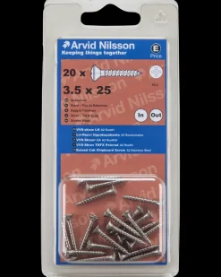 New VVS-skrue A2 3,5 x 25 mm 20-pak Skruer